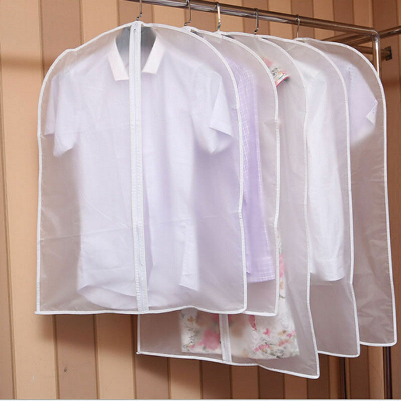 1PCS Transparent Wardrobe Storage Bags Cloth Hanging Garment Suit Coat Dust Cover