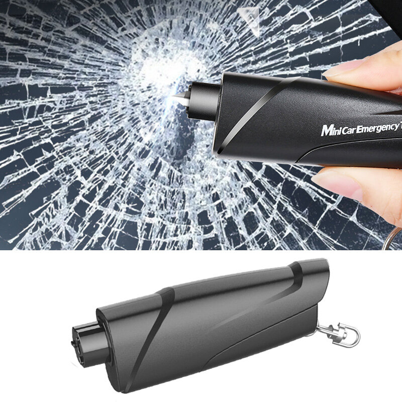 Veiligheid Hamer Auto Emergency Rescue Kit Sleutelhanger Mes Levensreddende Seat Belt Cutter Window Breaker Glas Noodhamer
