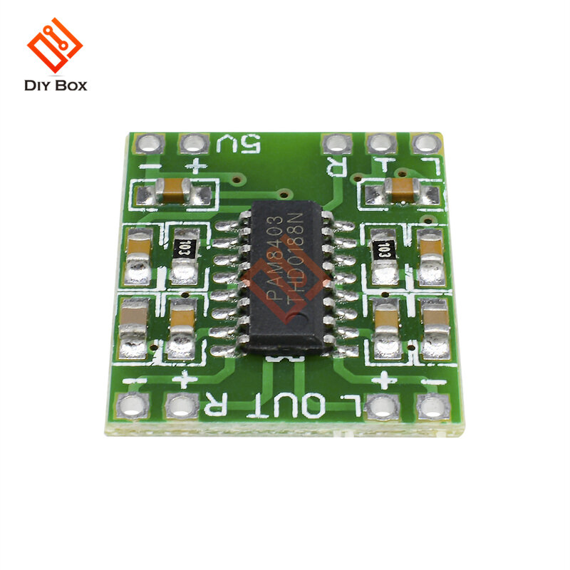 Mini placa amplificadora Digital PAM8403, módulo de Audio, altavoz, placa de sonido, 2,5 V a 5V, control de volumen, 2x3W, Clase D