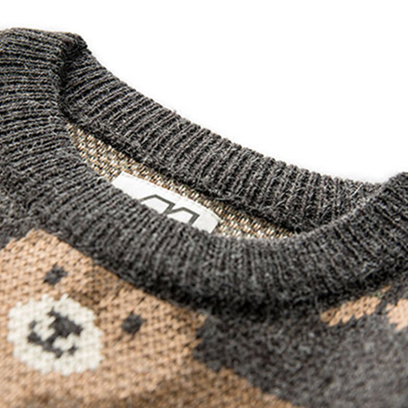 Y2k зимний винтажный свитер для мужчин и женщин с японским милым медведем вязаный свитер пуловер хип-хоп Harajuku уличная одежда мужская одежда топы