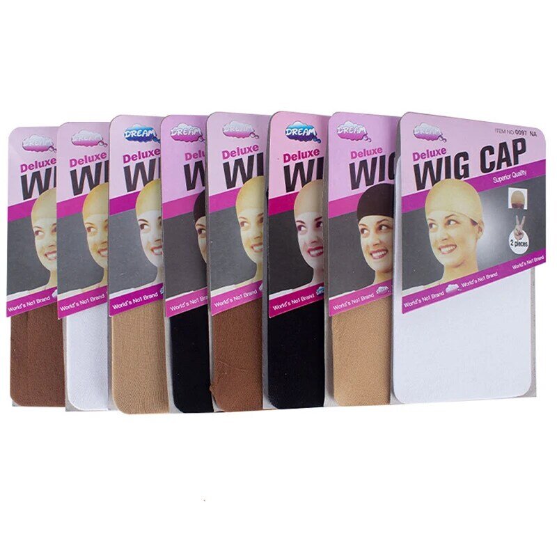 2Pcs High Quality Wig Cap Brown Stocking Cap To Christmas Cosplay Wig Caps Stocking Elastic Liner Mesh For Making Wigs