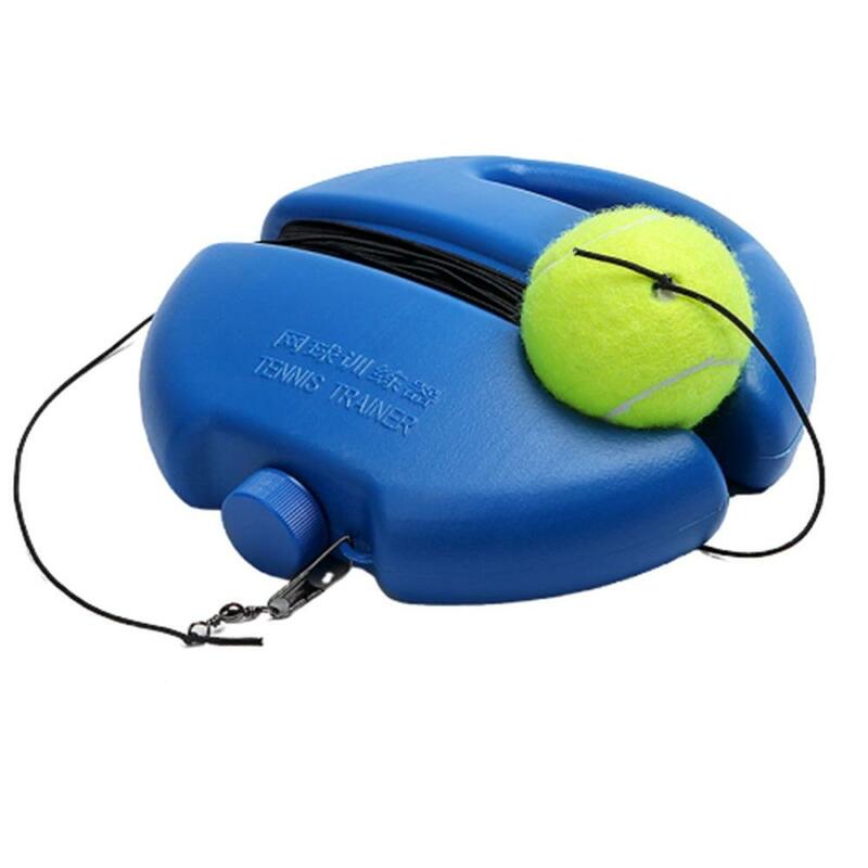 Одиночный Теннисный тренажер для самостоятельного обучения теннисная веревка тренировочный инструмент для упражнений теннисный мяч трен...