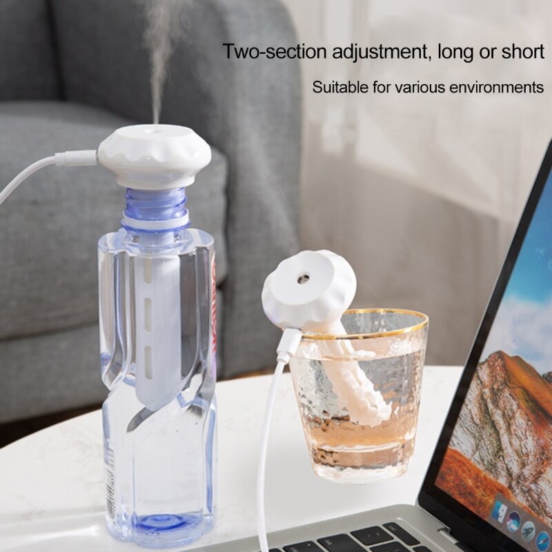 Mini umidificatore ad ultrasuoni USB lampada a LED USB diffusore di olio essenziale purificatore per auto Aroma anione nebulizzatore con luce romantica