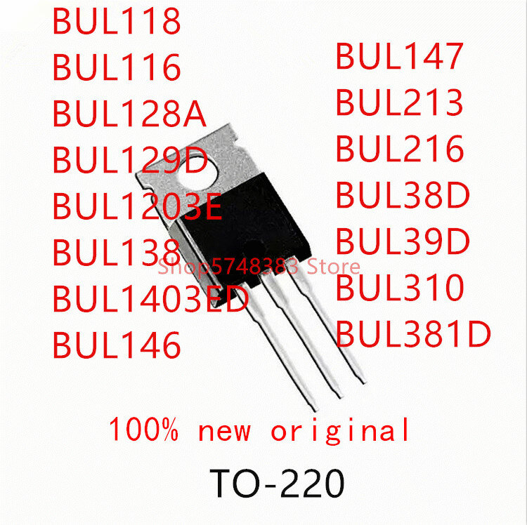 Bul117 bul116 bul128a bul129d bul1203e bul138 bul1403ed bul141 bul213 bul216 bul38d bul39d bul310 bul381d para-220 com 10 peças