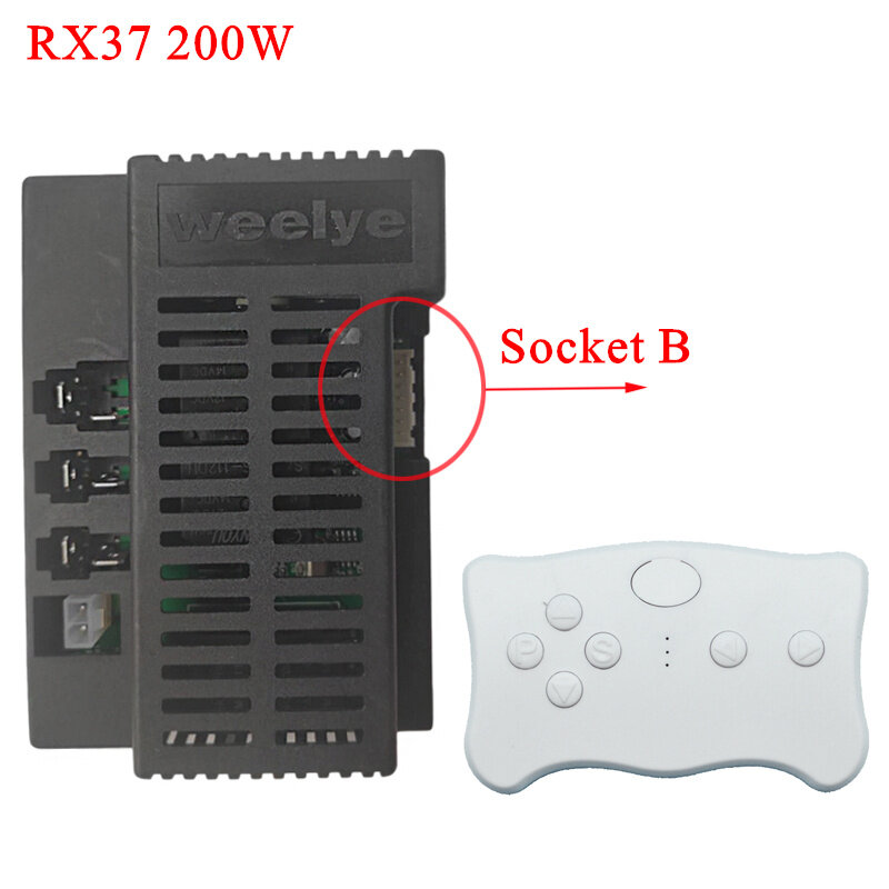 Telecomando Bluetooth per auto elettrica per bambini RX37, controller per auto elettrica giocattolo ad alta potenza 2.4G con funzione di avvio regolare