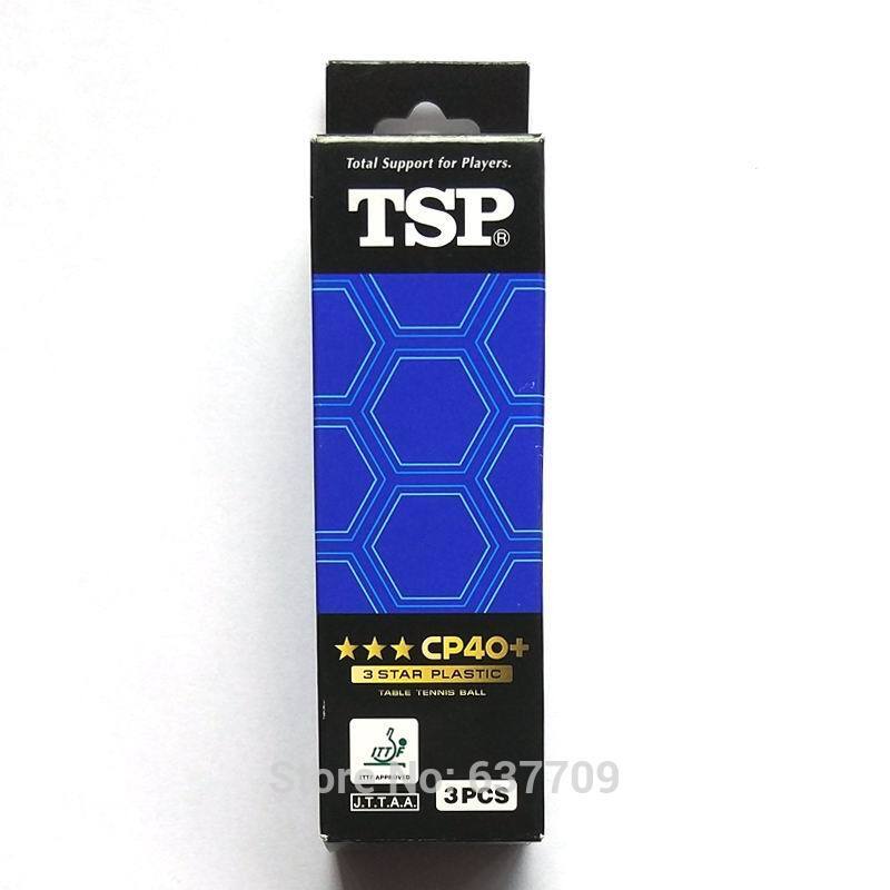 Oryginalny TSP plastikowy stół piłka tenisowa 40 + 3 gwiazdki CP40 + profesjonalna piłka do gry rakietki do tenisa stołowego rakieta sportowa