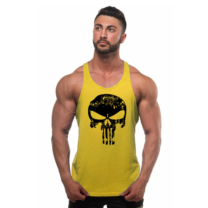 Gym Deltoid Kaus Tanpa Lengan Katun Fashion Baru Kaus Kebugaran Pria Atasan Tank Top Rompi Gym Latihan Binaraga Pria Kebugaran