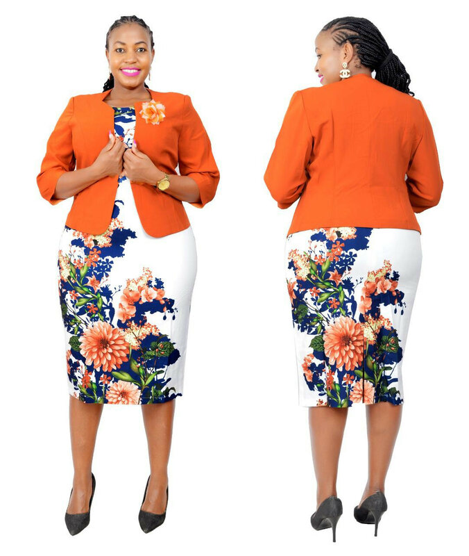 2XL 6XL Big Size Afrikaanse Jurken Voor Vrouwen Dashiki Print Jurk Jas Tweedelige Set Office Lady Jasje Outfits lente