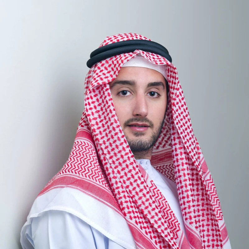 4 farben Plaid Islamischen Beten Hut Traditionellen Muslimischen Mann Homewear Anbetung Service RamadanTurban Kopf Schal Kostüme