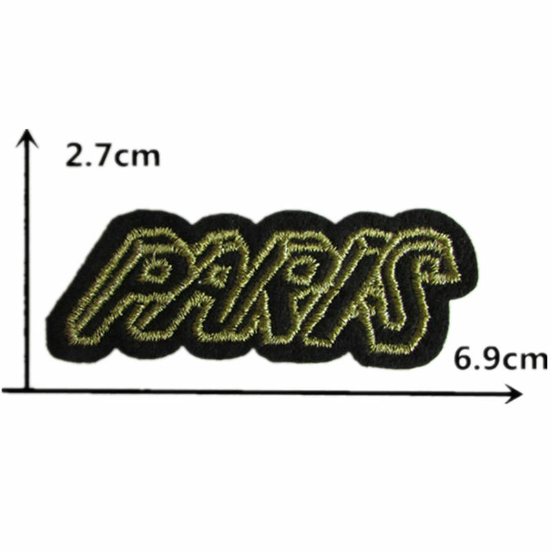 English letter patch badge sequin embroidery children's jeans fabric DIY clothing craft supplies accessories 1PCS for sale