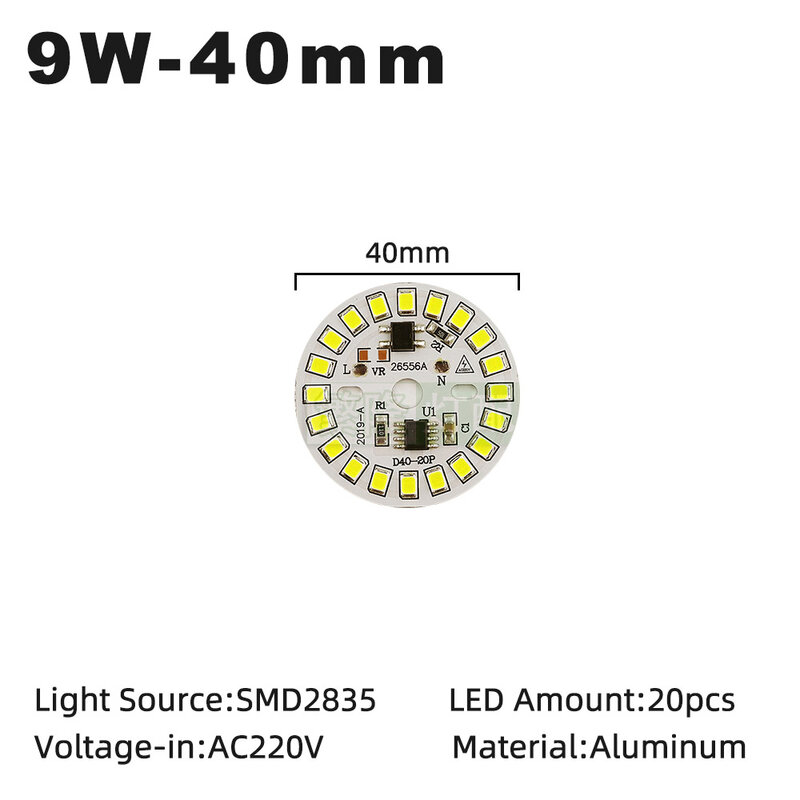 5ピース/ロットAC220V SMD2835 ledチップ3ワット5ワット7ワット9ワット12ワットled照明ビーズ無料ドライバライトボードアルミランププレートled電球