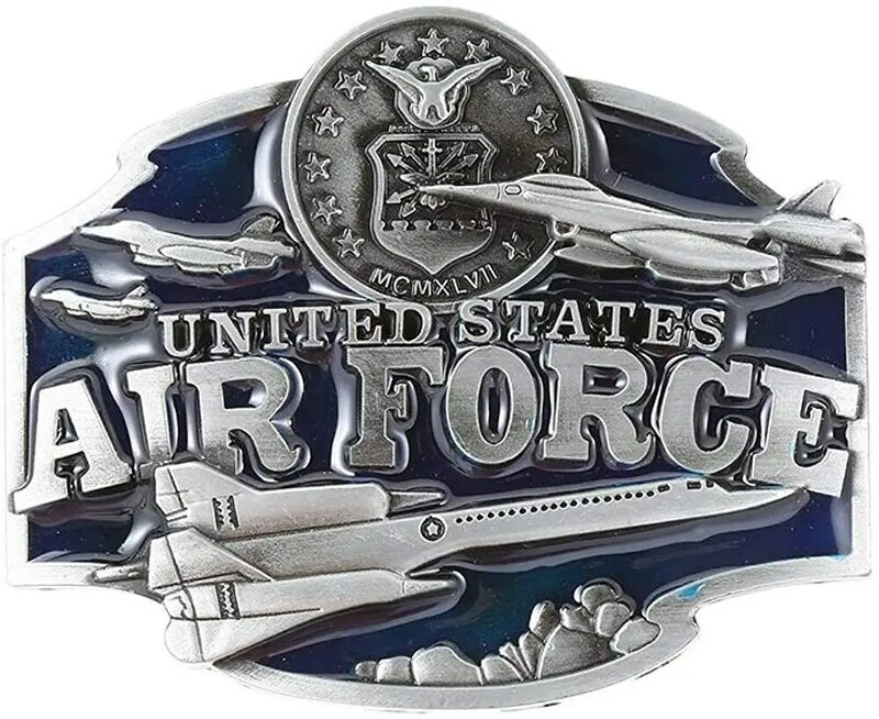 Air force cintura unite uniti fibbia per uomo occidentale cowboy fibbia senza cinghia della lega personalizzati larghezza 4 centimetri