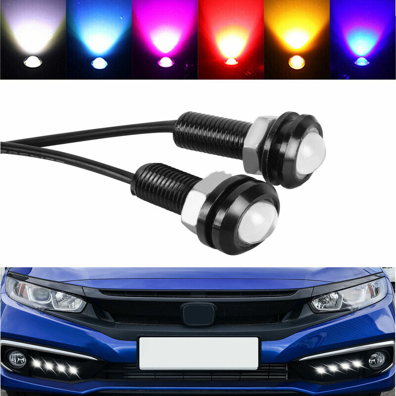 2x 10W Car LED Eagle Eye Driving Projector Signal Bulbs Fog Lamps Daytime Running Light 18mm Backup Reversing Parking Lamp