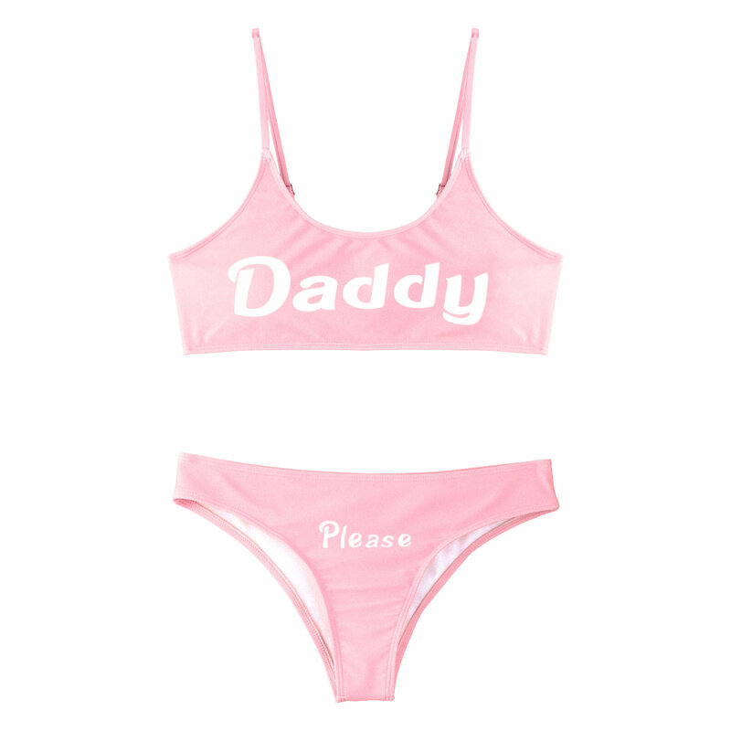 สตรีบิกินี่ชุดชั้นในเซ็กซี่ชุดชุดว่ายน้ำใช่ Daddy Mini Camisole Bra เสื้อและกางเกงชุดชั้นในหญิงอะนิเมะคอสเพลย์