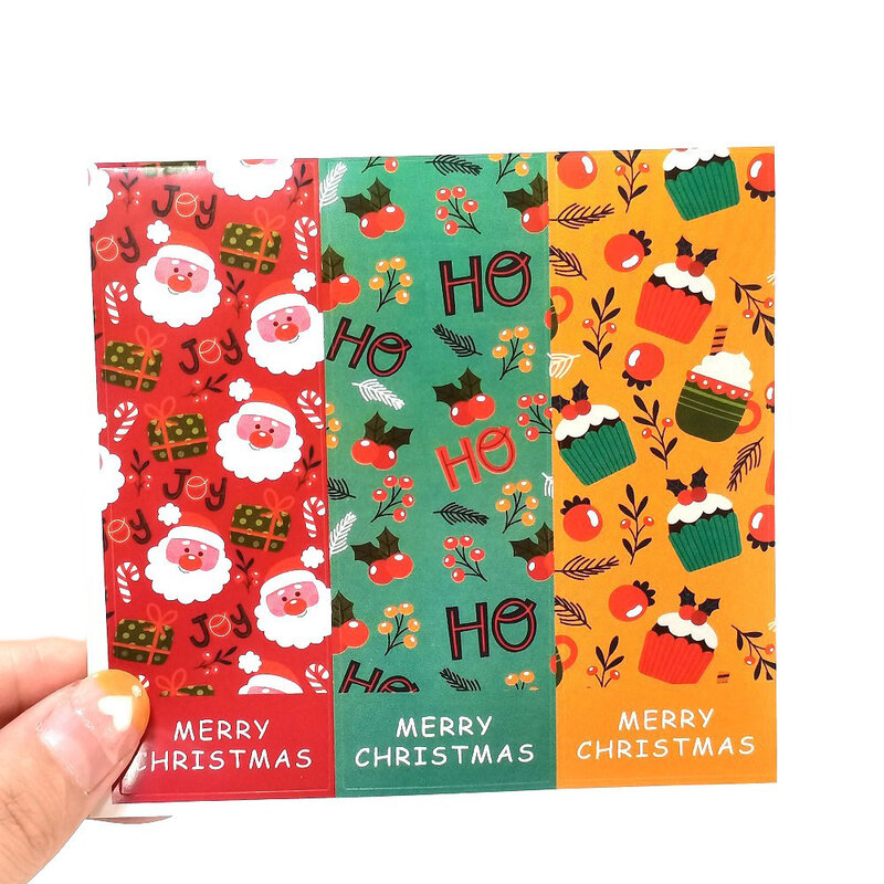 30-60 sztuk wesołych naklejki świąteczne 6 styl zwierzęta bałwanek drzewa dekoracyjne naklejki owijanie pudełko etykiety świąteczne tagi