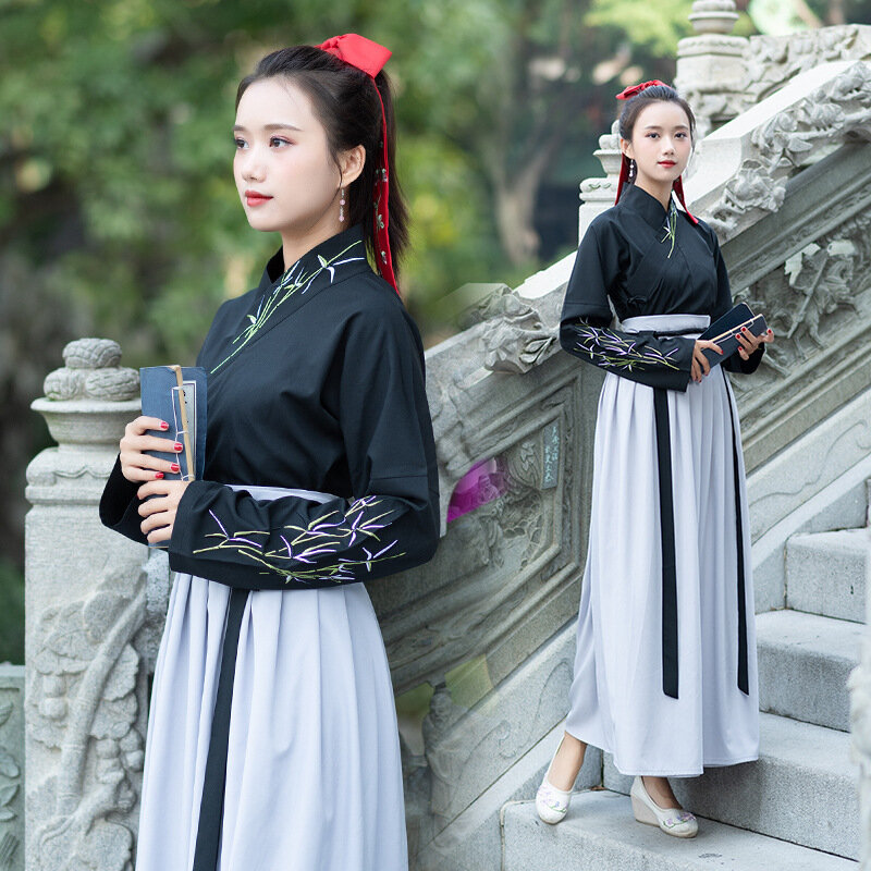 Cina Nasional Hanfu Kostum Tradisional Kuno Dinasti Han Pasangan Laki-laki CP Gaun Orang Pendekar Pakaian Dinasti Tang Dewasa Jubah