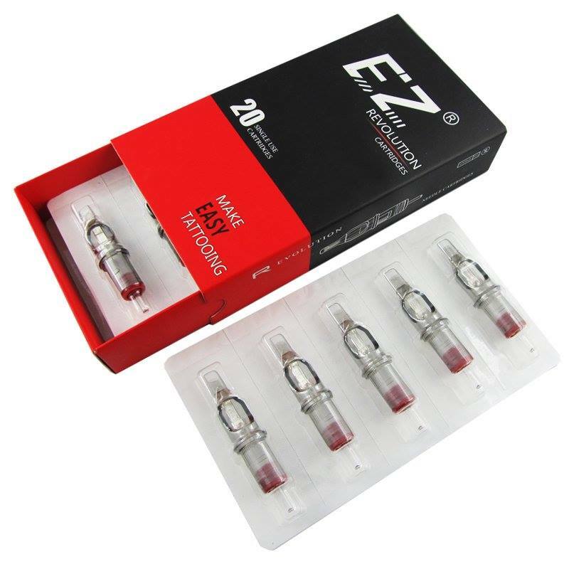 EZ Tattoo Needles Revolution Cartridge Needles Curved (Round) Magnum #10 0.30mm  for system Tattoo Machines and grips20 pcs /box