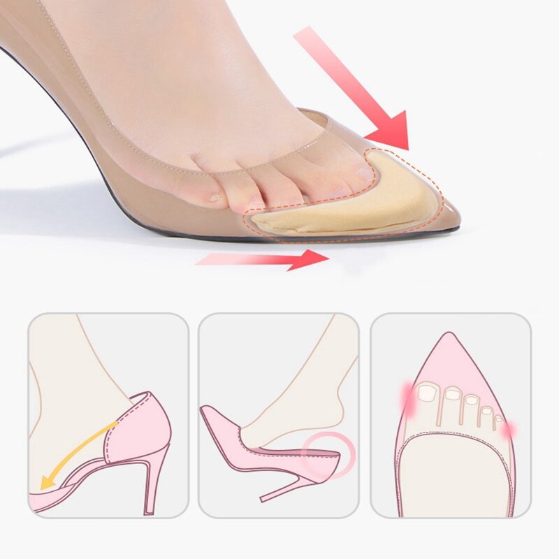 1 paio di tappi per le dita tacco alto cuscino antidolorifico inserti antidolorifici solette punta accessori per scarpe inserto per scarpe cuscino per scarpe regolazione del cortile