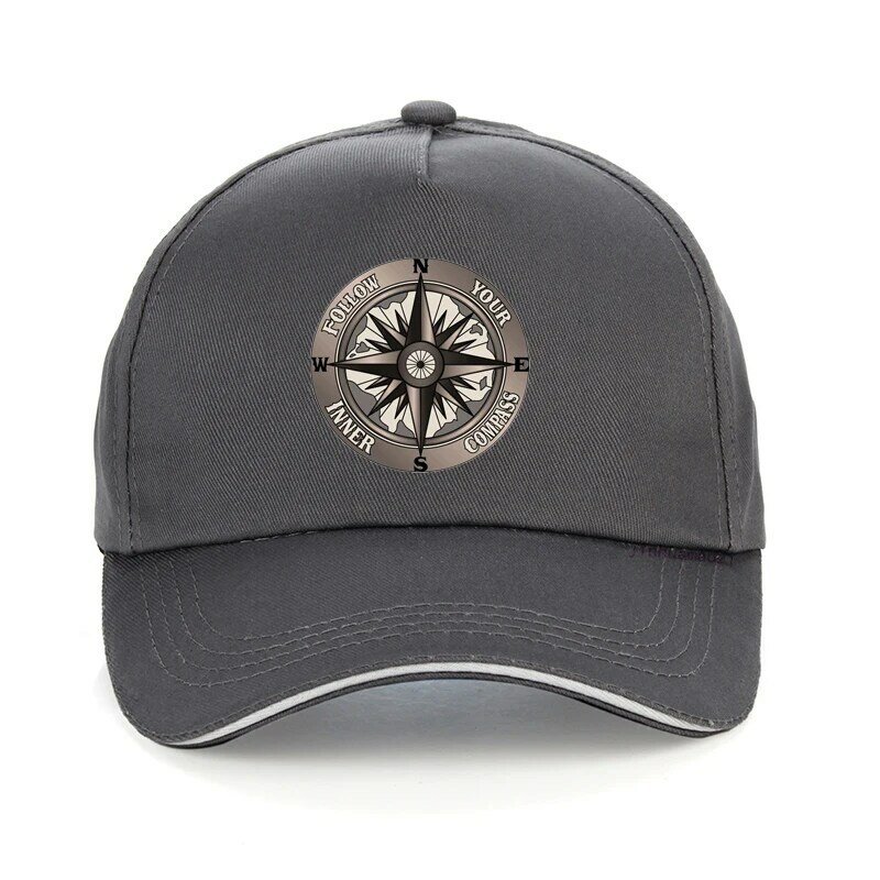 Follow your inner compass print Baseball Cap fashion Summer outdoor Men Women Dad Hat compass adjustable Snapback hats