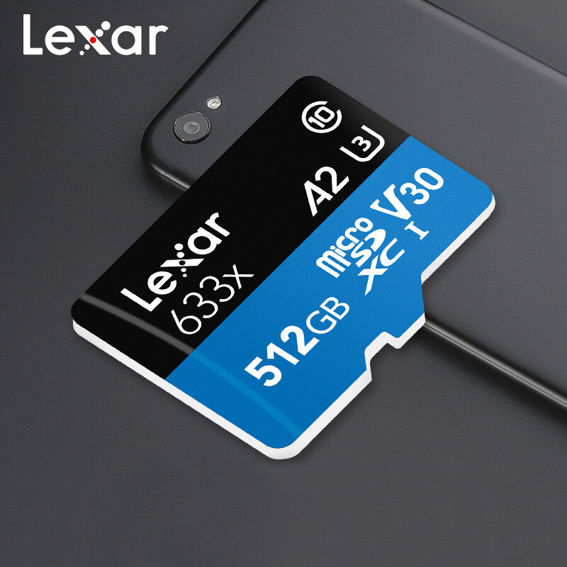 Lexar 633X32Gb U1 Class10 Microsdxc/Sdhc Microsd Card 64G 128G 256G U3 Geheugen card 512G Voor Actie Camera/Smartphone/Tablet Pc