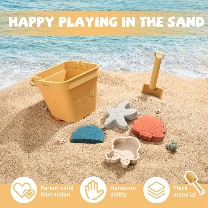 1 Set Mainan Pantai Silikon Anak-anak dengan Model Hewan Lucu Permainan Air Pasir Mainan Luar Ruangan Mainan Mandi Bayi Mainan Renang Anak-anak