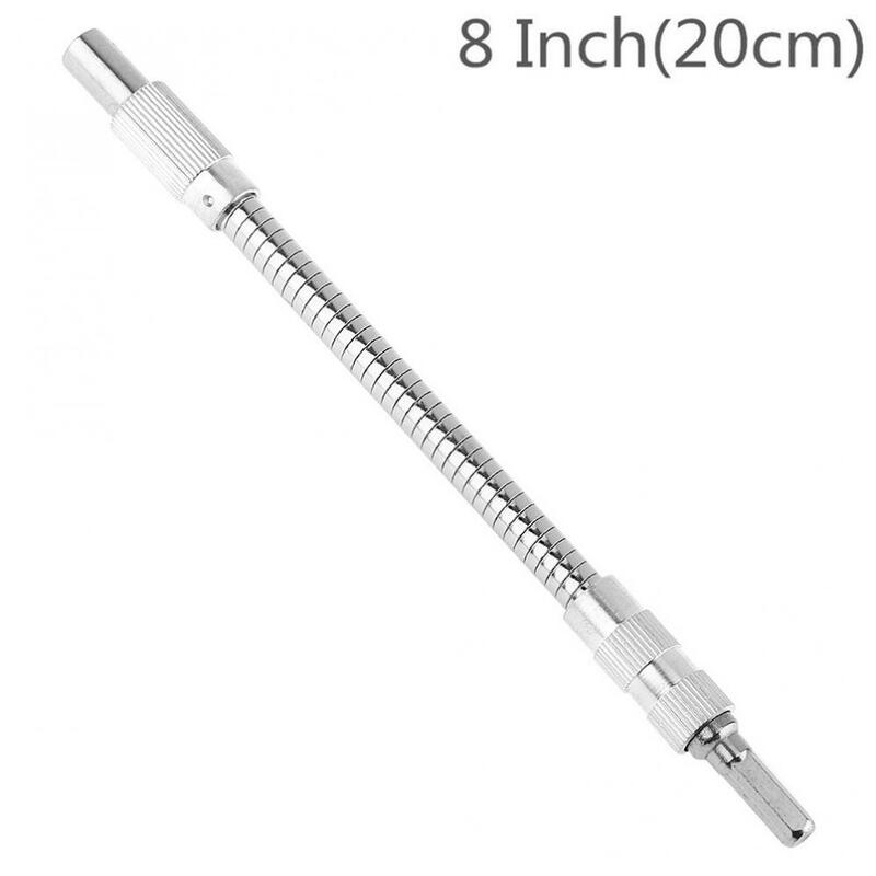 Metal Universal Charging Electric Drill Flexible Shaft 150mm/200mm/300mm/400mm Extension Link Rod Bending Shaft Power Tool