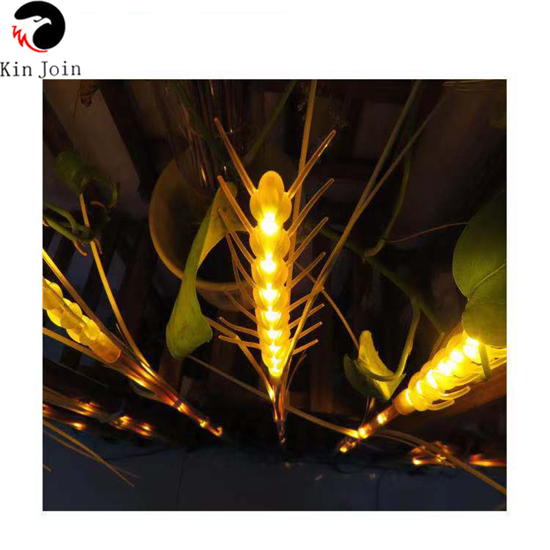 Lámpara LED con forma de oreja de trigo para exteriores, iluminación para Parque de campo cuadrado, turismo cultural, paisaje, energía solar, plantación de arroz, 30/50 Uds.