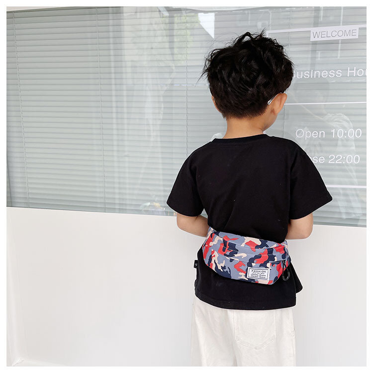 Los niños bolsa de cintura multipropósito de camuflaje pecho bolsa de paquete de la cintura bolsa de mensajero bolsos para niños niñas