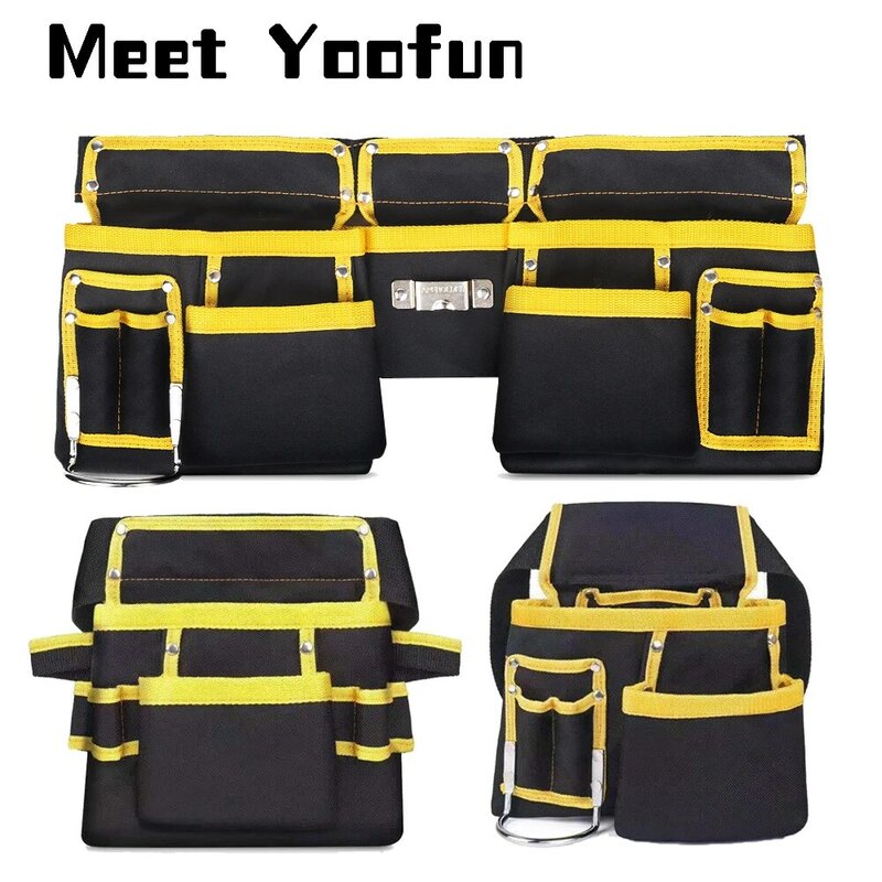 Electrician Tools Bag Multi-functional Waist Pack Pouch Belt Tool Storage Holder Organizer