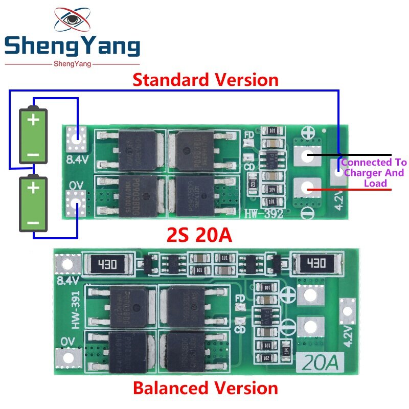 Tzt 2S 20a 7.4V 8.4V 18650 Lithium Batterij Bescherming Board/Bms Board Standaard/Balans Voor Diy