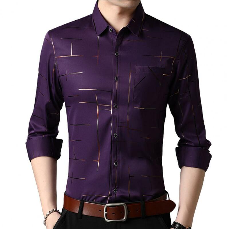 Chemise d'affaires à manches longues pour hommes, chemise décontractée mince, col rabattu, rayé, simple boutonnage, haute qualité, 2021