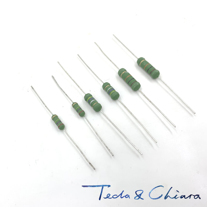 Resistor de filme de óxido de metal, 100 peças 2w 0.05r 0.15r 0.05ohm 0.1ohm 0.15ohm 0.05 0.1 0.15 4x11