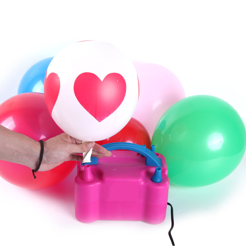 Globo de fiesta, bomba eléctrica, accesorios para globos, inflador portátil de doble boquilla, soplador, suministros de decoración para fiesta