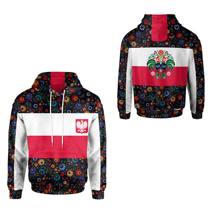 PLstar-Sudadera con capucha y cremallera Unisex, ropa de calle Harajuku con estampado de nueva moda, Cultura Nacional, Polonia, Bandera de País, tatuajes