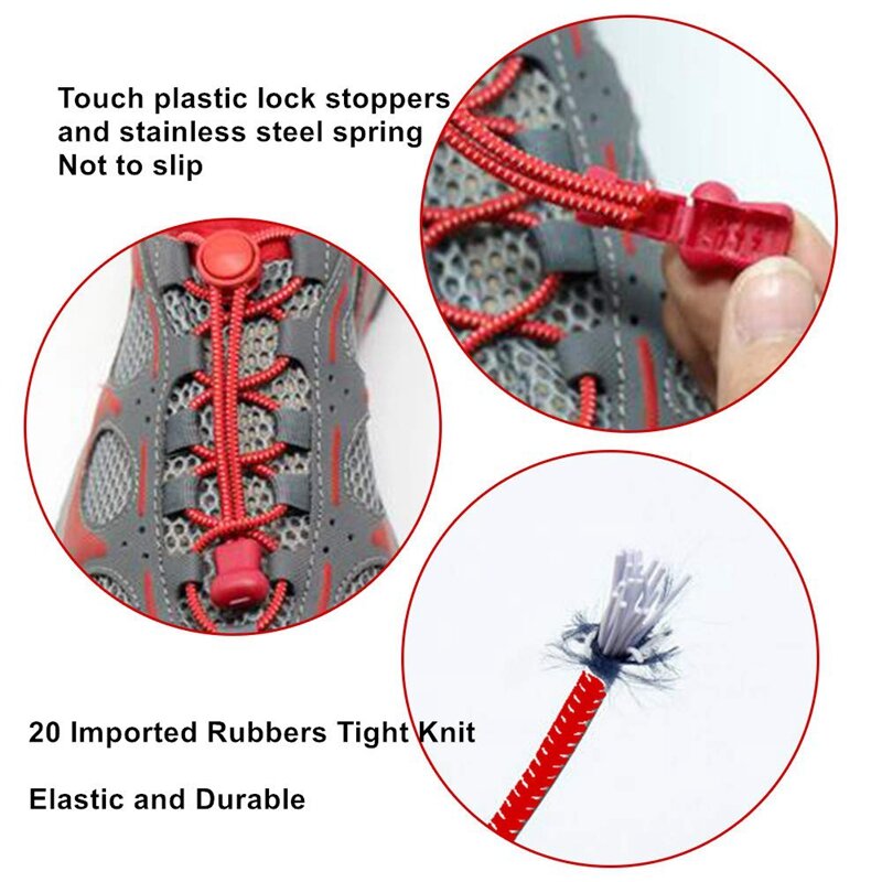 1 para 22 kolory elastyczne sznurowadła turystyczne okrągłe blokujące buty bez sznurówek sznurowadła dla dzieci dla dorosłych szybkie leniwe sznurowadła trampki gumowe sznurowadło