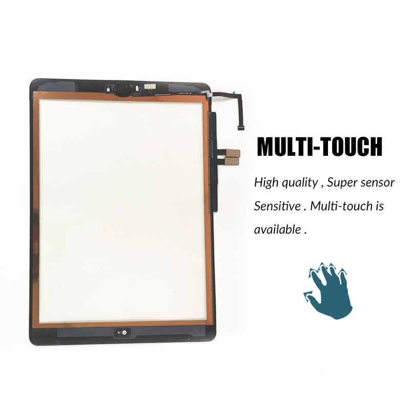 Touch Screen สำหรับ iPad 6 9.7 (รุ่น2018) 6th Gen A1893 A1954 Digitizer กระจกแผง LCD จอแสดงผลด้านนอกเปลี่ยนเซนเซอร์