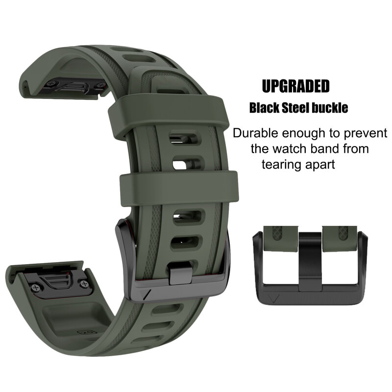 20mm Watch Band For Fenix 6S Pro Strap Soft Silicone Bracelet with Quick Fit Wristband Strap For Fenix 5S Plus Watch