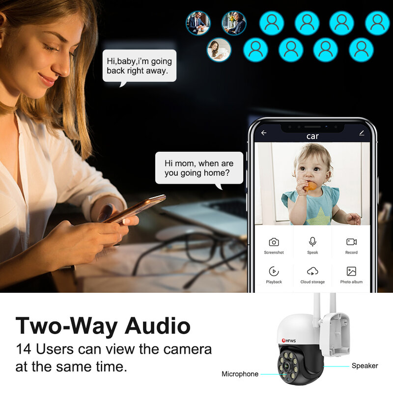 Zu tuya smart home 3mp ptz wifi kamera outdoor video überwachungs kameras mit wifi sicherheit ip kamera für zu hause