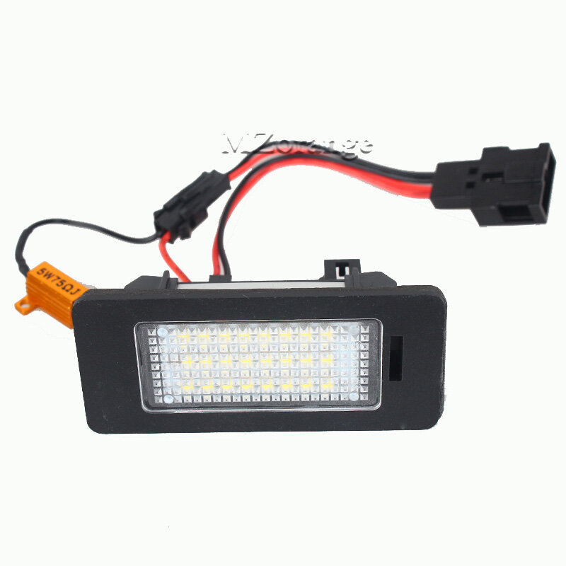 Luz LED para matrícula de coche, accesorio para SKODA Octavia 3, Superb B6, Rapid, Yeti, Fabia 24-SMD, 2 uds.