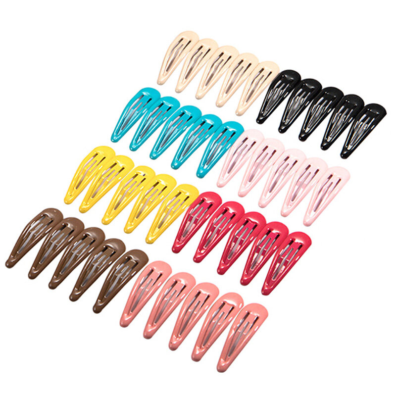 Colorido Waterdrop Shape Hairpins para meninas, Sweet Hair Clips, presilhas, Slide Clip, bonito, acessórios de moda, 10, 20, 30, 40, novo