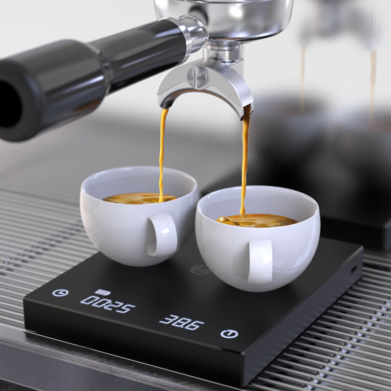 Escala Digital inteligente de café Blanco/Negro TIMEMORE, balanza electrónica de café por goteo con temporizador, balanza de cocina