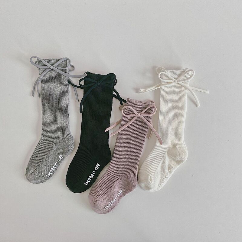 New Children's Socks Bows Girls Knee High Socks Non-slip Baby Toddler Infant Long Tube Socks Kids Princess Sock High Quality