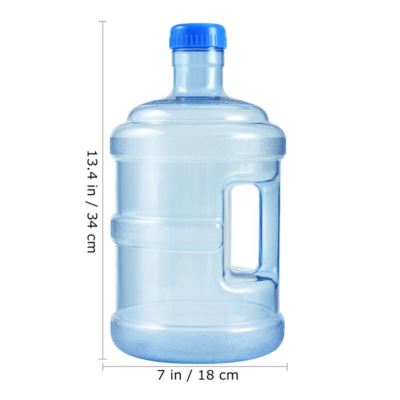 Water Bottle Jug Gallon Bucket Mineral 5L Storage Tub Container Portable Dispenser Bottles Drinking Bottled Refillable 5.5Mm