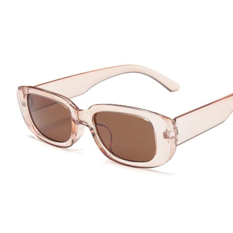 Очки солнцезащитные женские в стиле ретро, Модные Винтажные брендовые дизайнерские прямоугольные солнечные очки, популярные цветные квадратные очки
