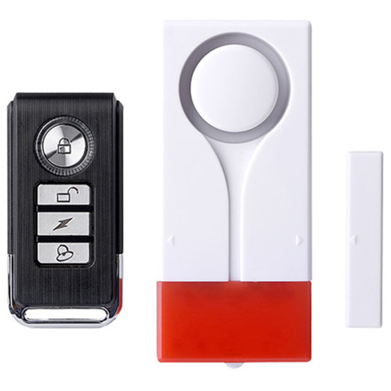 AMS-alarm bezpieczeństwa w domu Rood Flash z dźwiękiem okno magnes na drzwi czujnik bezprzewodowy system alarmowy + pilot zdalnego sterowania