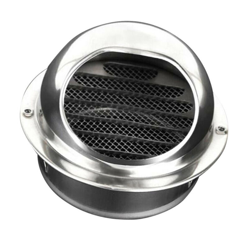 Stainless Steel Hood Exhaust Cap Rain Cap Wall Vent Outlet Air vent grille Silver 100mm/150mm Part Nosed External