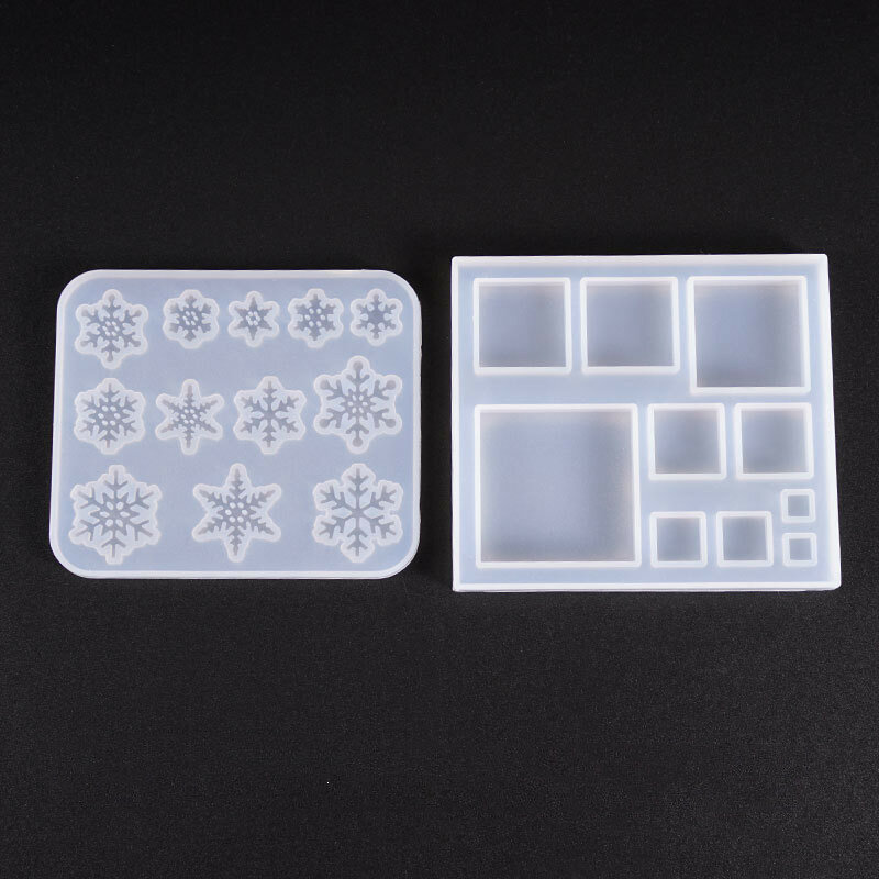 SNASAN-Molde de silicona con forma triangular para fabricación de joyas, pendientes, colgantes, resina epoxi UV, herramienta de manualidades
