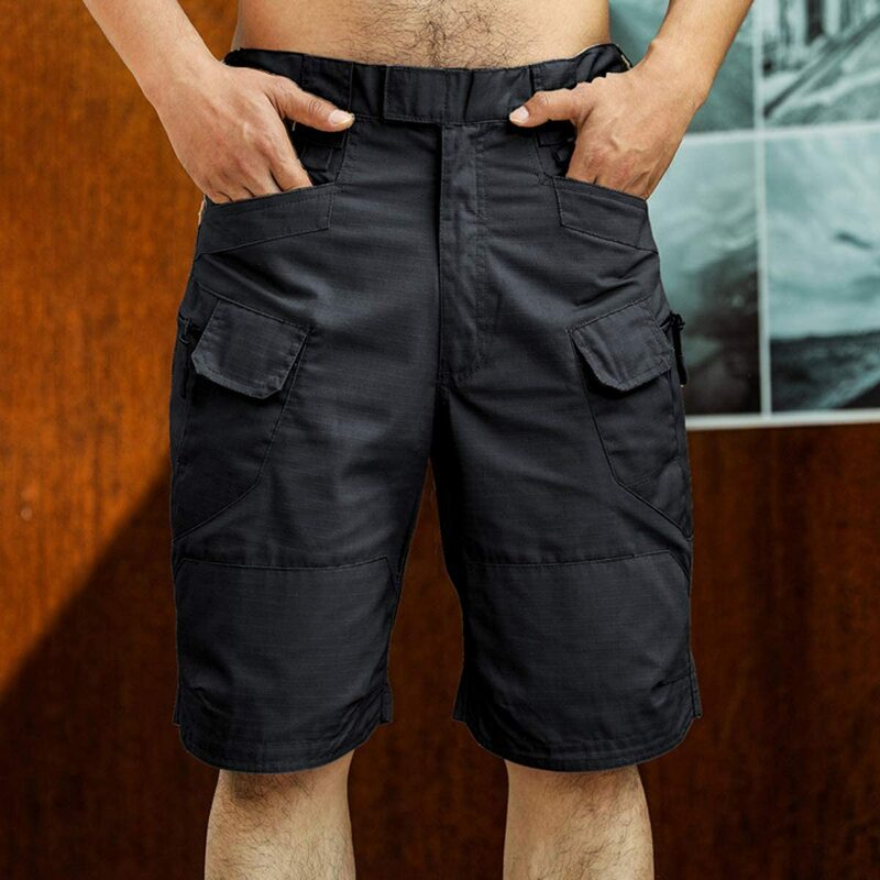 กางเกงขาสั้นผู้ชาย Urban กันน้ำ Cargo ยุทธวิธีกางเกงขาสั้นชายกลางแจ้ง Camo Breathable Quick แห้งกางเกงฤดูร้อนสบายๆกางเกงขาสั้น