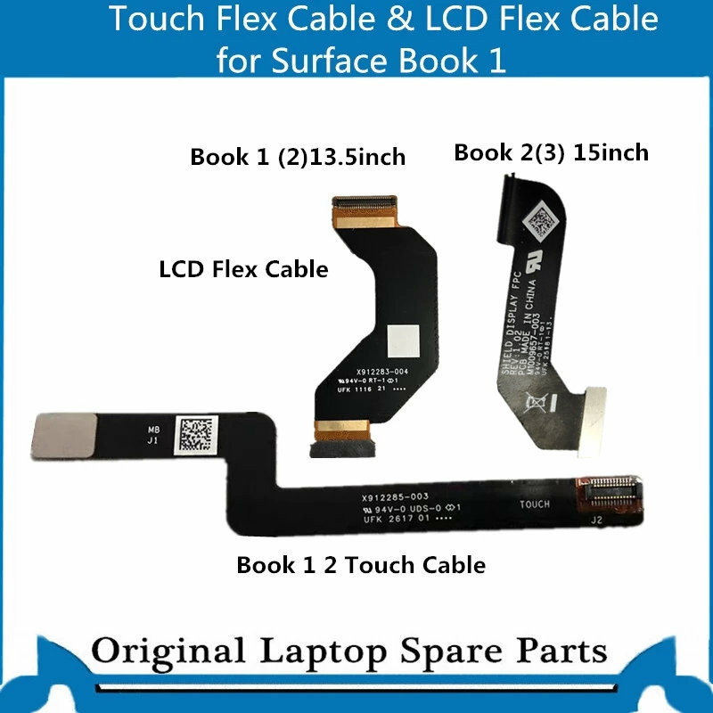 Original lcd tela flex cabo para microsoft superfície livro 1, 2, 3, 13, 5 polegadas, 15 polegadas, m1009657-003