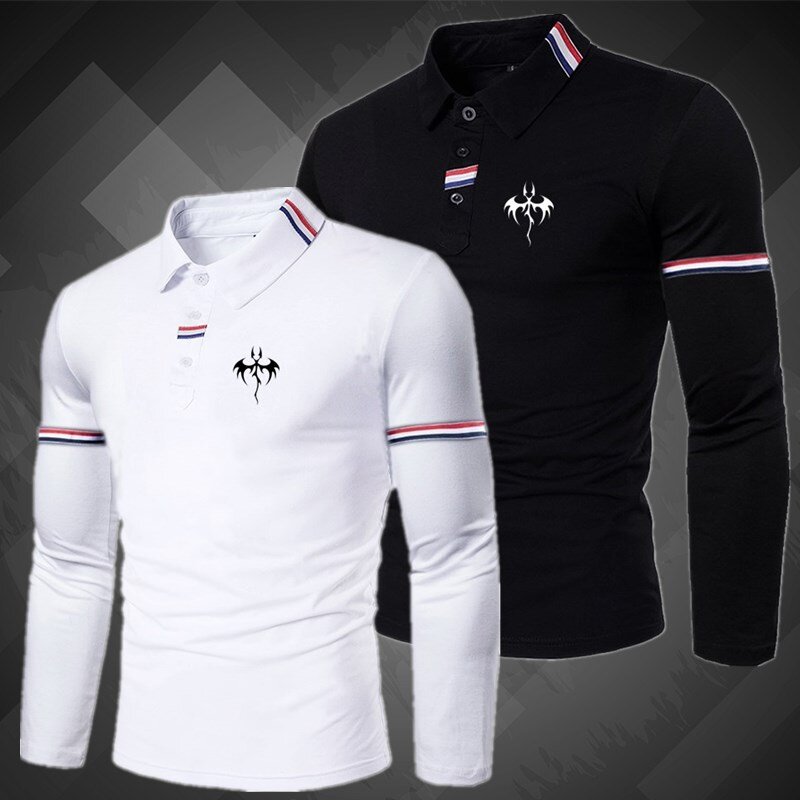 2021 Herfst Nieuwe Mannen Lange Mouwen Casual Polo Shirt Mode Sport Polo Shirt